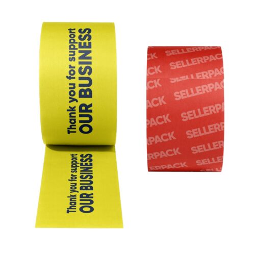 tape with company logo